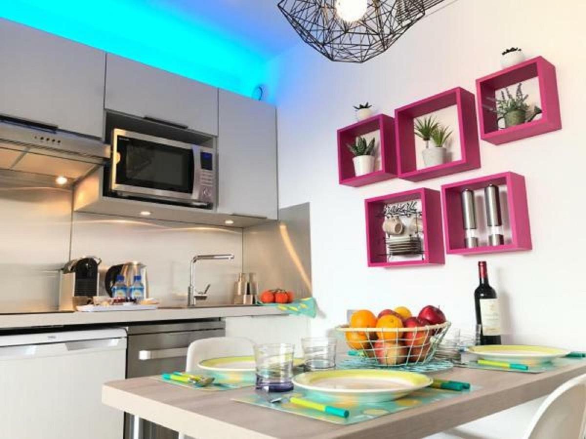 Zen Beach Cannes Sea View Apartment Beach In Front X2 Pools-Ac-Clim-Wifi-Free Parking Inside Dış mekan fotoğraf